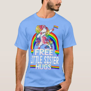 Pequeña hermana gratis abraza camiseta unicornio O