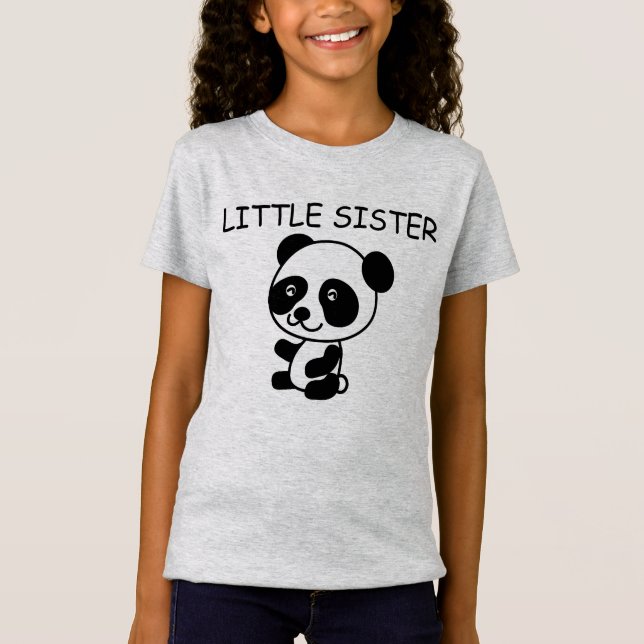 PEQUEÑA HERMANA Panda Bear camisetas (Anverso)