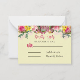 Pequeña Hermosa tarjeta de respuesta de jardín botánico fl