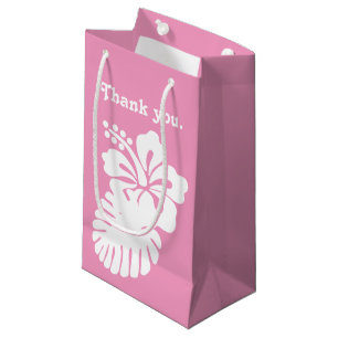 Pequeña Hibiscus tropical en bolsa de regalo negro