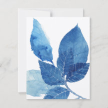 Hojas Azules - Tarjeta en Blanco V1