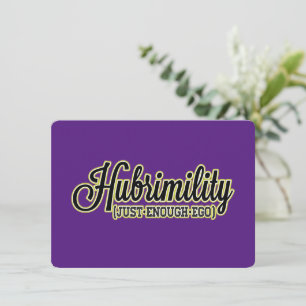 Pequeña Hubrimilitud suficiente tarjeta plana Ego Purple B