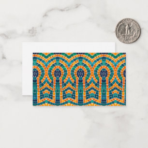 Pequeña ICONOS DE ORO MOSAICO Tarjeta plana 3.5x2