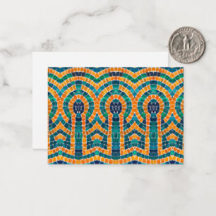 Pequeña ICONOS DE ORO MOSAICO Tarjeta Plana 3.5x2.5