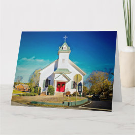 PEQUEÑA IGLESIA DE CIUDAD Jumbo Tarjeta de felicit