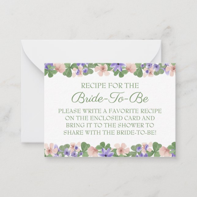 Pequeña Instrucción de tarjeta de receta (Anverso)