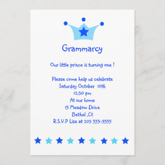 pequeña invitación 2 del cumpleaños del príncipe