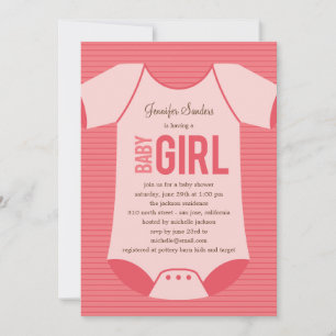 Pequeña invitación a Baby Shower - Chica