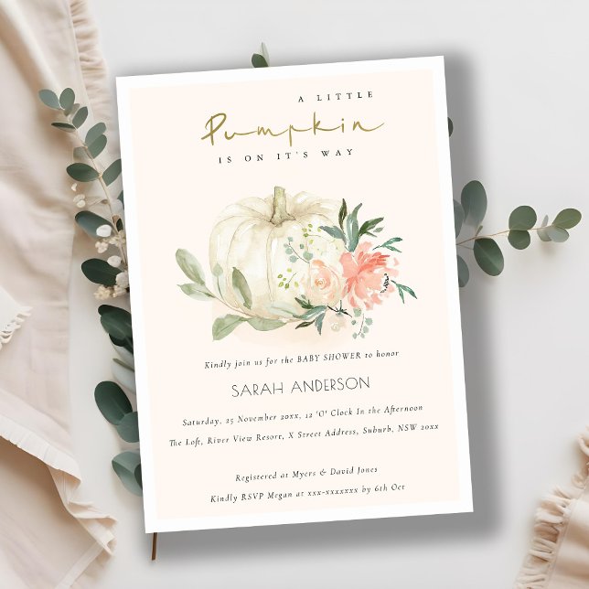 Pequeña invitación a Baby Shower con la floral de  (Subido por el creador)