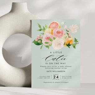 pequeña invitación a la ducha con cítricos