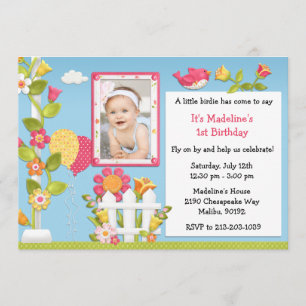 Pequeña invitación a la fiesta de cumpleaños con f