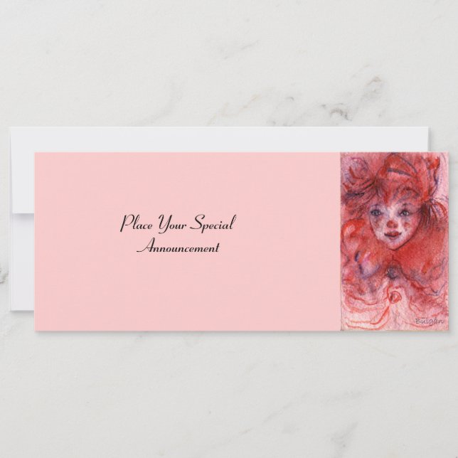 PEQUEÑA Invitación a la fiesta de cumpleaños rosa  (Anverso)