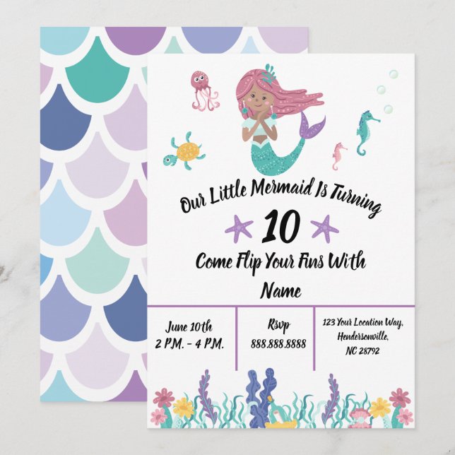 Pequeña invitación a la sirena (Anverso / Reverso)