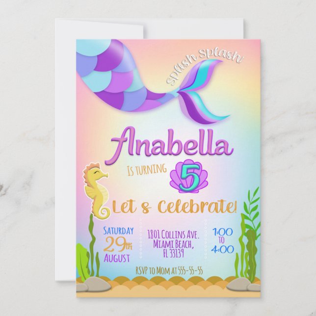 Pequeña invitación a la sirena, invitación a la si (Anverso)