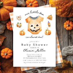 Pequeña invitación de Baby Shower de calabaza