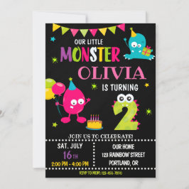 Pequeña invitación de cumpleaños para el chica