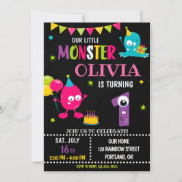 Pequeña invitación de cumpleaños para el chica