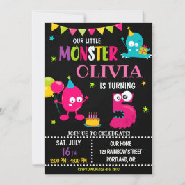 Pequeña invitación de cumpleaños para el chica