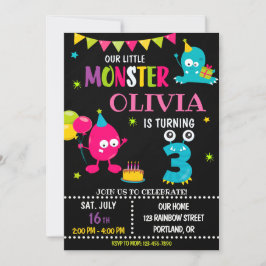 Pequeña invitación de cumpleaños para el chica