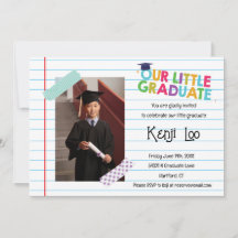 Pequeña invitación de graduación
