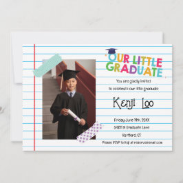 Pequeña invitación de graduación