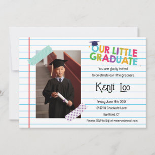 Pequeña invitación de graduación