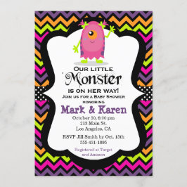 Pequeña invitación de Halloween Baby Shower del