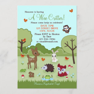 Pequeña invitación de la ducha de los animales del