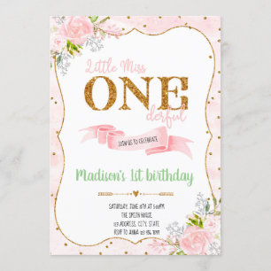 Pequeña invitación de Miss ONE para cumpleaños
