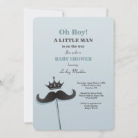 Pequeña invitación de príncipe Baby Shower