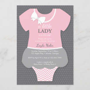 Pequeña invitación de señora Baby Shower, rosa,