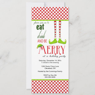 Pequeña invitación del día de fiesta del navidad