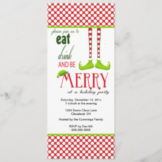 Pequeña invitación del día de fiesta del navidad