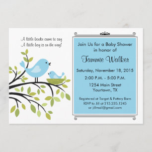 Pequeña invitación del fiesta de Baby Shower del
