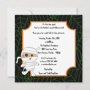 pequeña invitación del fiesta de Halloween de las