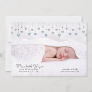 Pequeña invitación del nacimiento de la foto de