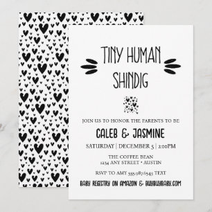 Pequeña invitación humana en Baby Shower