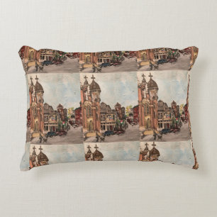Pequeña Italia, almohada pintada de Cleveland Ohio