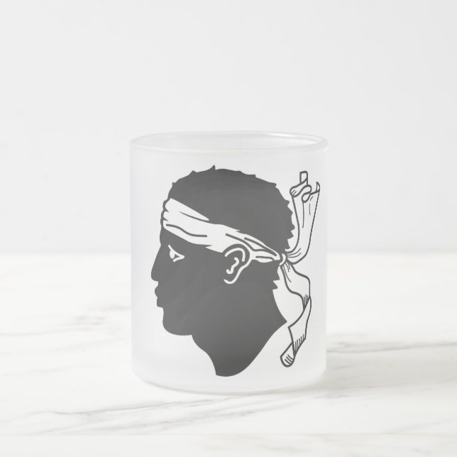 Pequeña jarra de vidrio escarchada - bandera de Có (Centro)