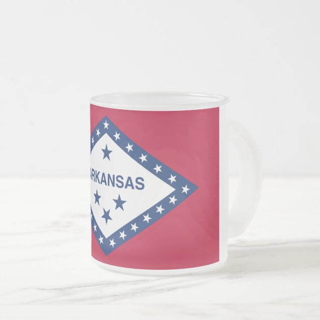 Pequeña jarra de vidrio escarchada con bandera de  (Anverso derecho)