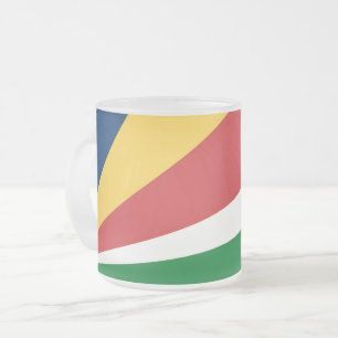 Pequeña jarra de vidrio escarchada con colores de