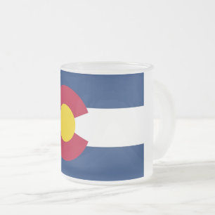 Pequeña jarra de vidrio escarpada con bandera de C