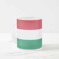 Pequeña jarra de vidrio escarpada con bandera de H