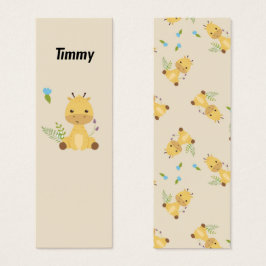 Pequeña jirafa linda marca marrón personalizada