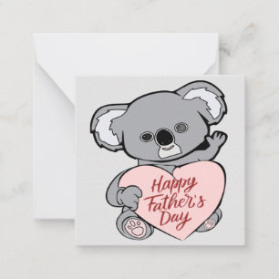 Pequeña Koala : Tarjeta del Día del Padre Feliz 