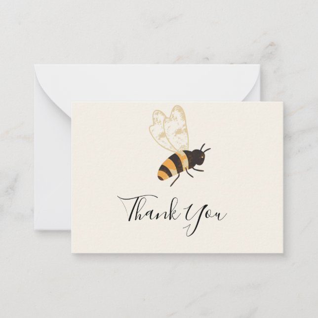 Pequeña La tarjeta de agradecimiento de abeja (Anverso)