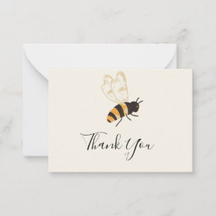 Pequeña La tarjeta de agradecimiento de abeja
