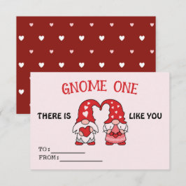 Pequeña La tarjeta de clase Gnome Cute de San Valentín de 