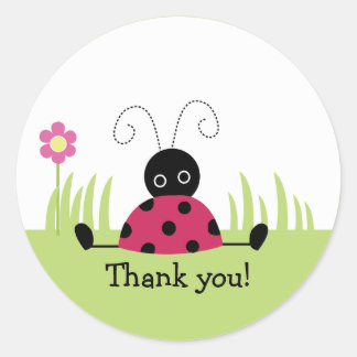 Pequeña Ladybug Gracias por Favorecer Pegatinas