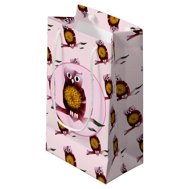 Pequeña Lechuza Cuta, Bolsa De Regalo De Personalizado De  (Angulo Anverso)